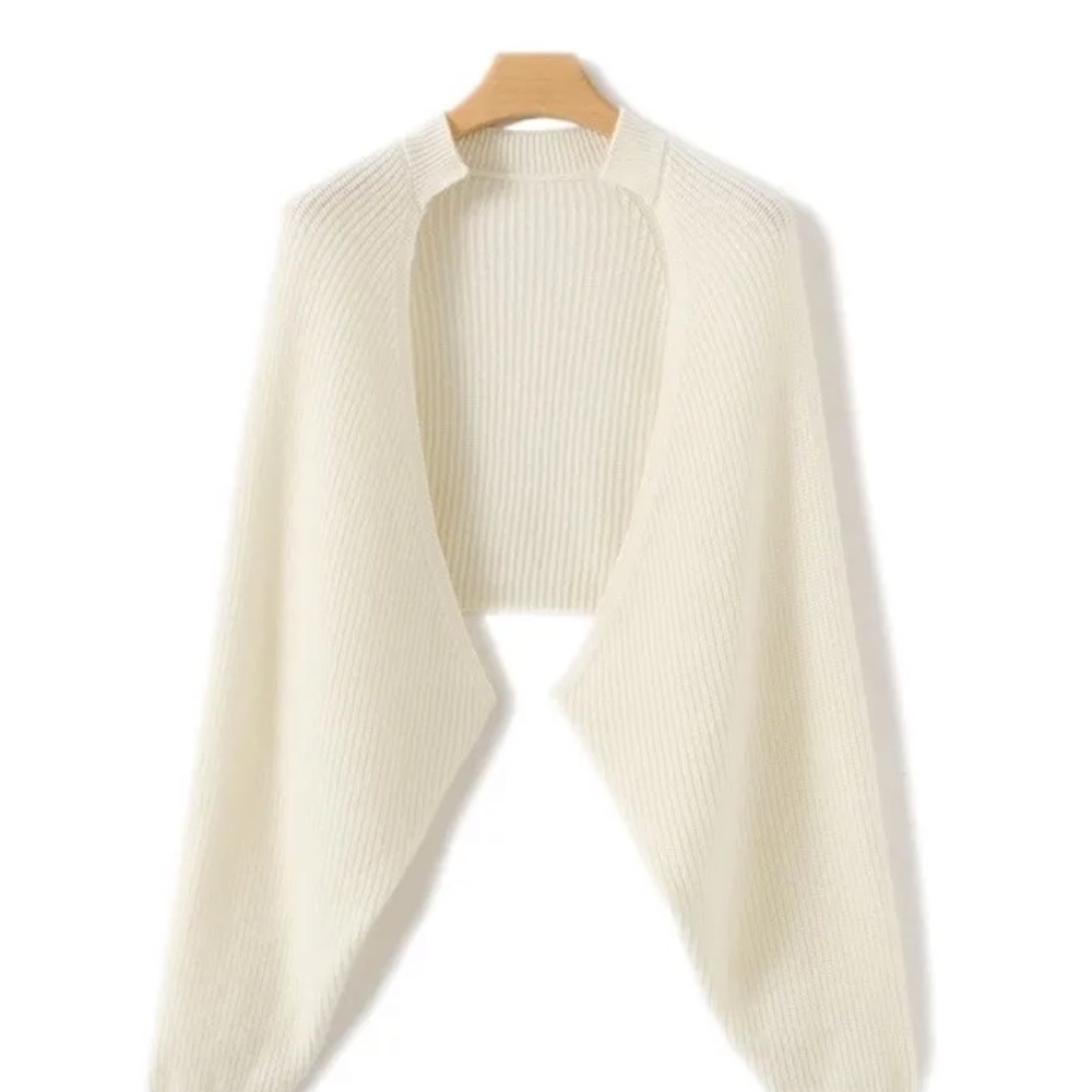 Anthropologie. ..Creamy White bolero cardigan ..
